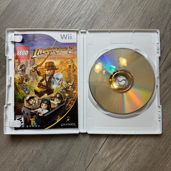 Nintendo Lego Wii Indiana Jones 2 Video Game In Box Used Tested Works Booklet - Picture 4 of 5